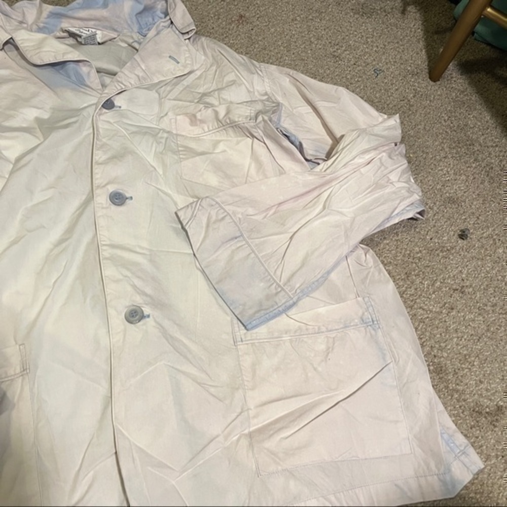Christian Dior by Galliano Bleach Washed White Cotton Utility Chore Jacket - Picture 5 of 8